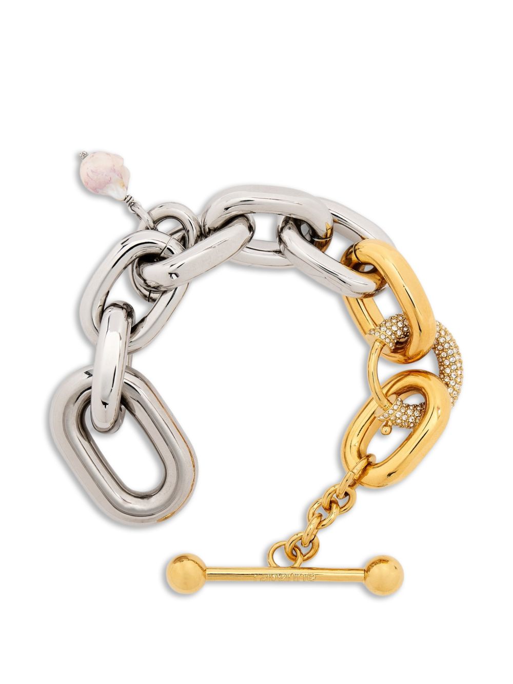 Braccialetto chain in alluminio con chiusura a T 26EBB0507MET388 M089 RABANNE 