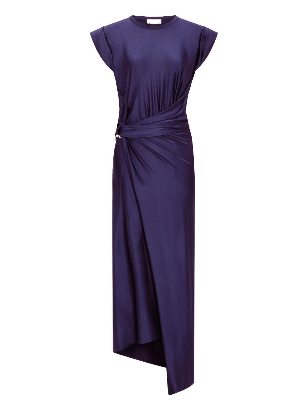 Abito midi in viscosa con drappeggio 26PJRO843VI0267 P481 RABANNE 