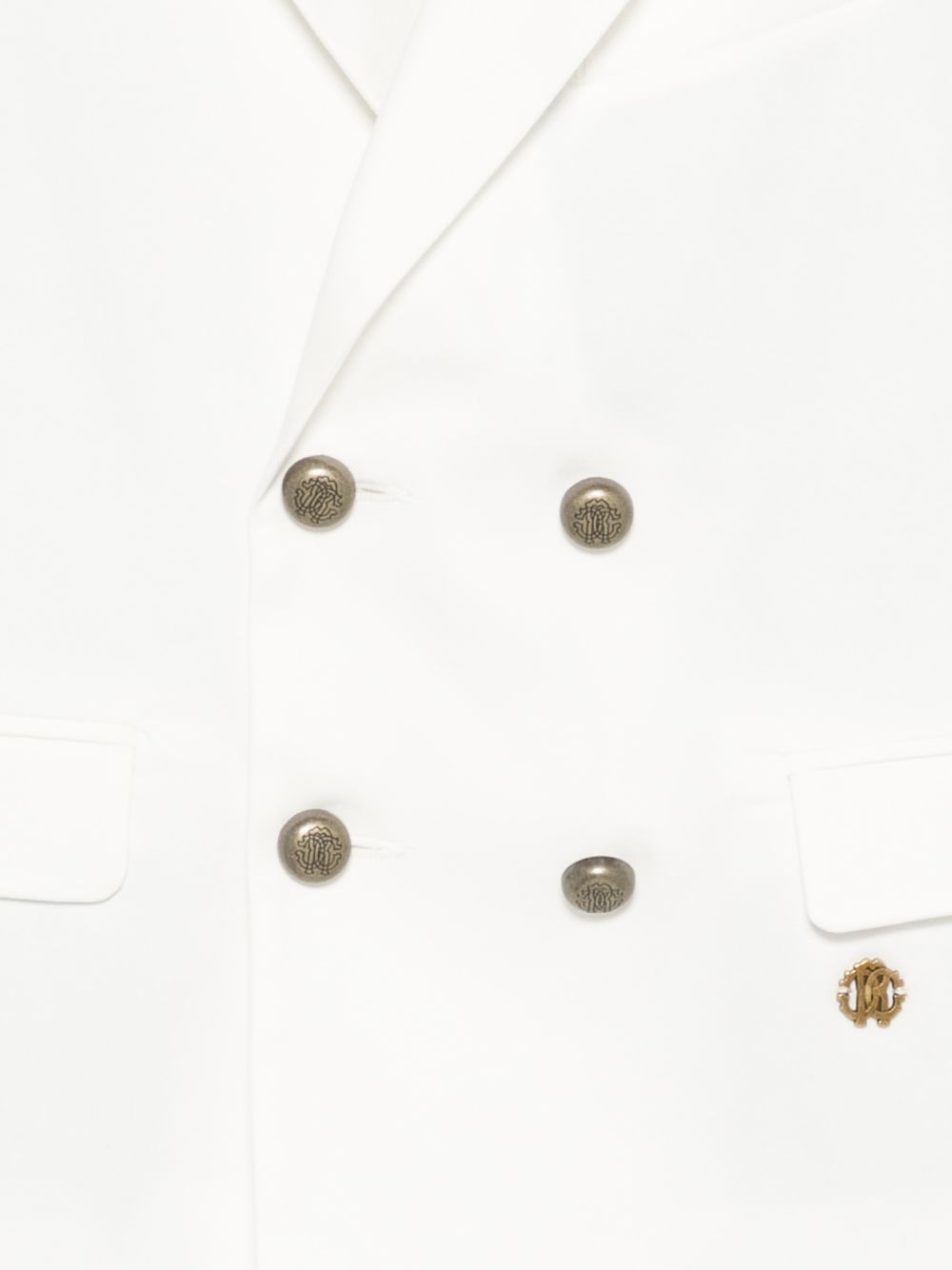 Blazer doppiopetto con bottoni dorati CBP26100GC WHITE ROBERTO CAVALLI  JUNIOR 