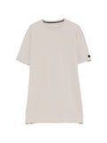 T-shirt in poliammide effetto coste girocollo