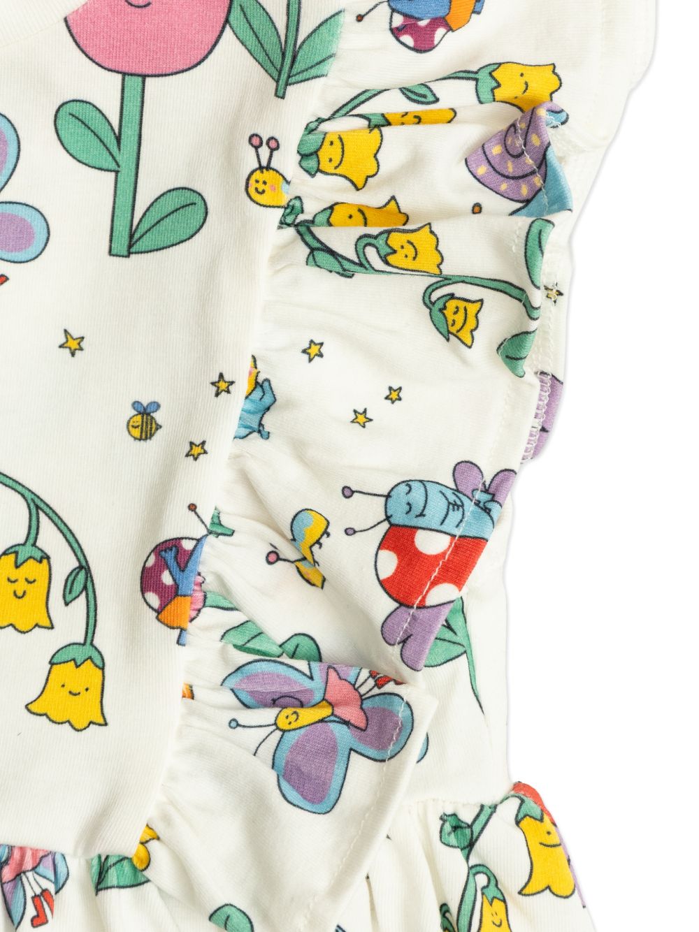 Abito con volant e stampa floreale TY1011Z3574 101MC STELLA MCCARTNEY KIDS 