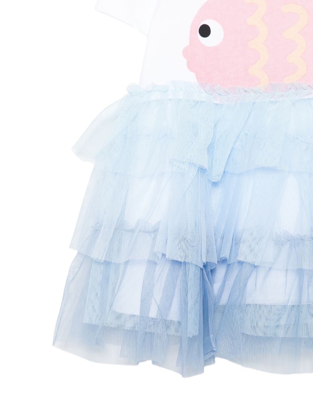 Abito con applicazione pesce in tulle TY1061Z0434 100 STELLA MCCARTNEY KIDS 