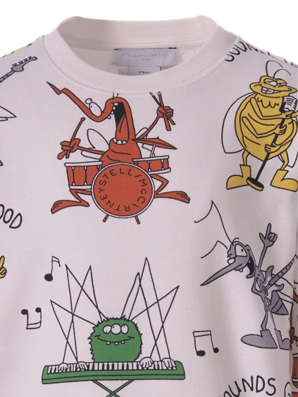 Felpa girocollo con stampa band musicali TY4P40Z3522 137MC STELLA MCCARTNEY KIDS 