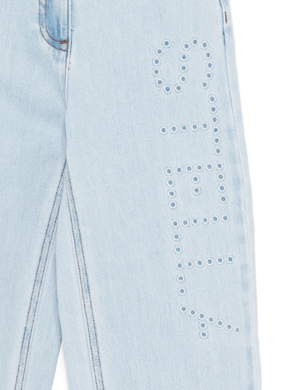 Jeans cropped con borchie applicate TY6C70Z0746 600 STELLA MCCARTNEY KIDS 