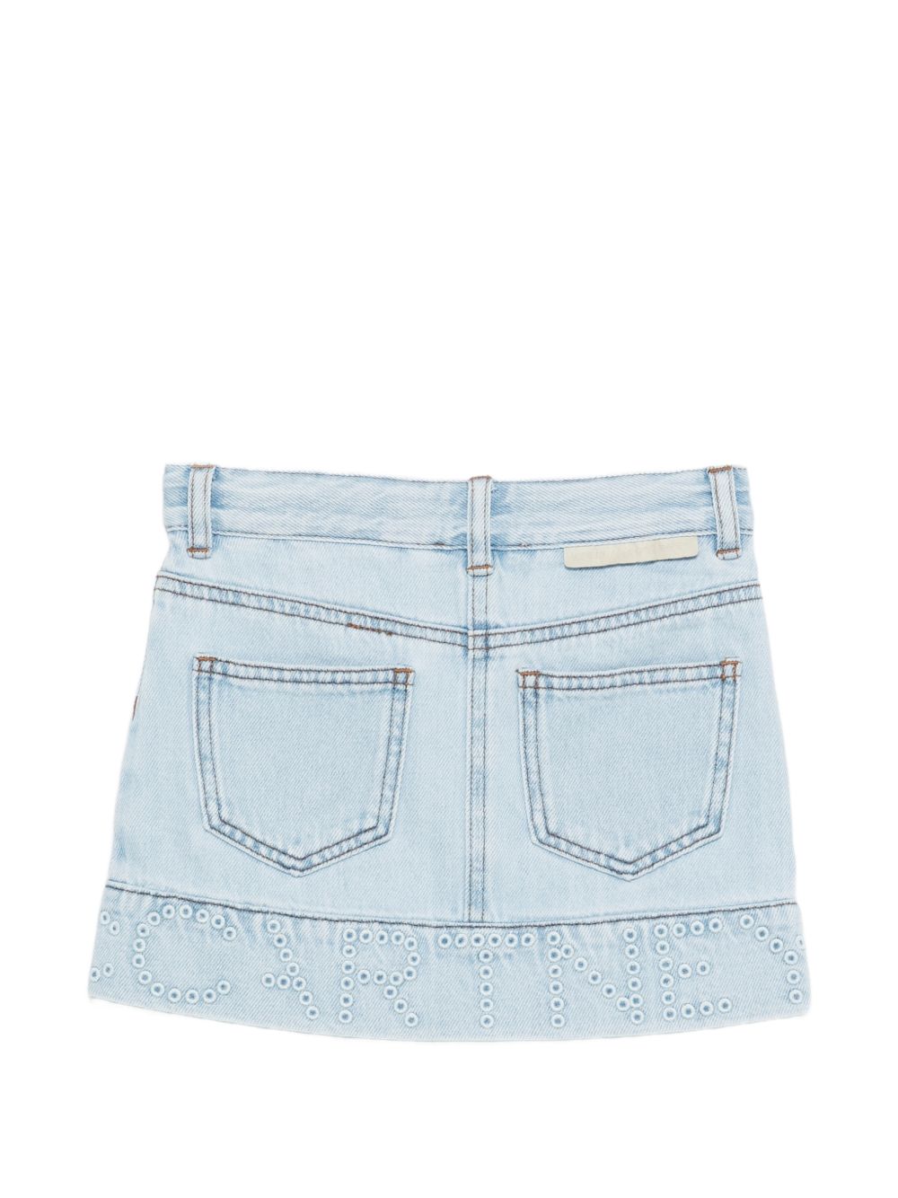 Minigonna in denim con borchie TY7A51Z0746 600 STELLA MCCARTNEY KIDS 