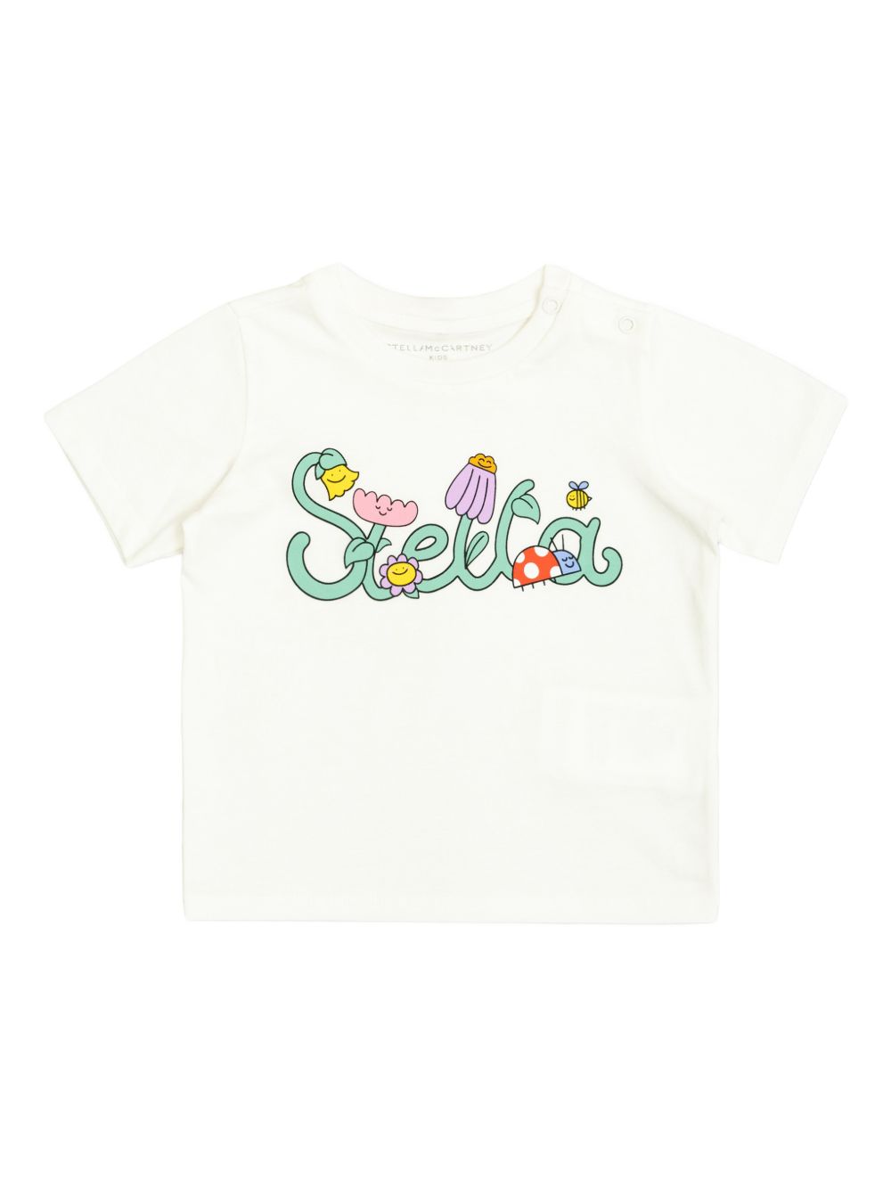 T-shirt con stampa floreale TY8011Z0434 101 STELLA MCCARTNEY KIDS 