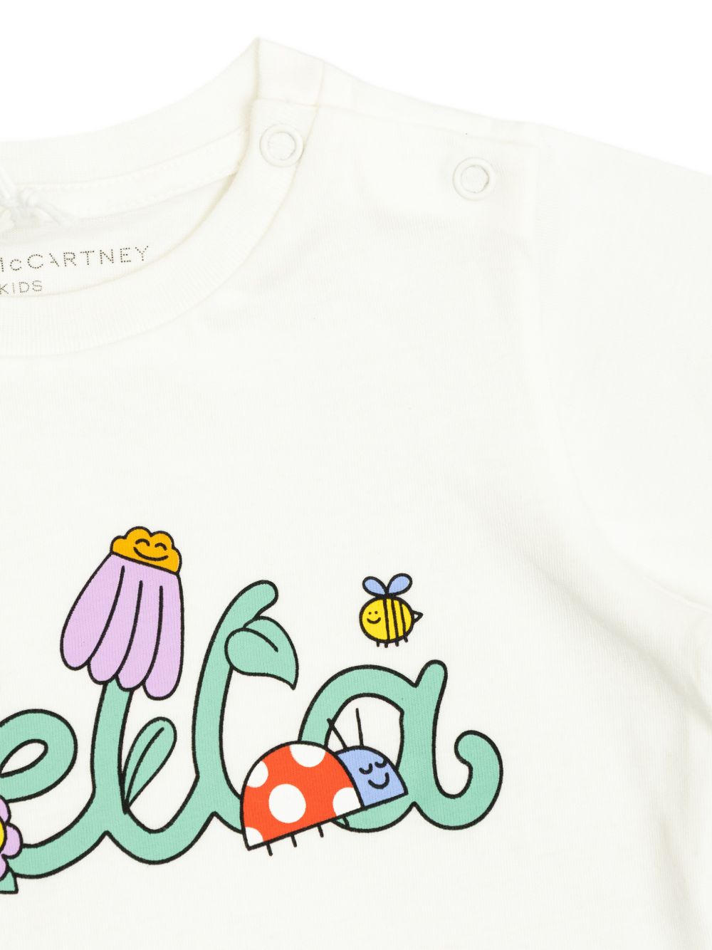 T-shirt con stampa floreale TY8011Z0434 101 STELLA MCCARTNEY KIDS 