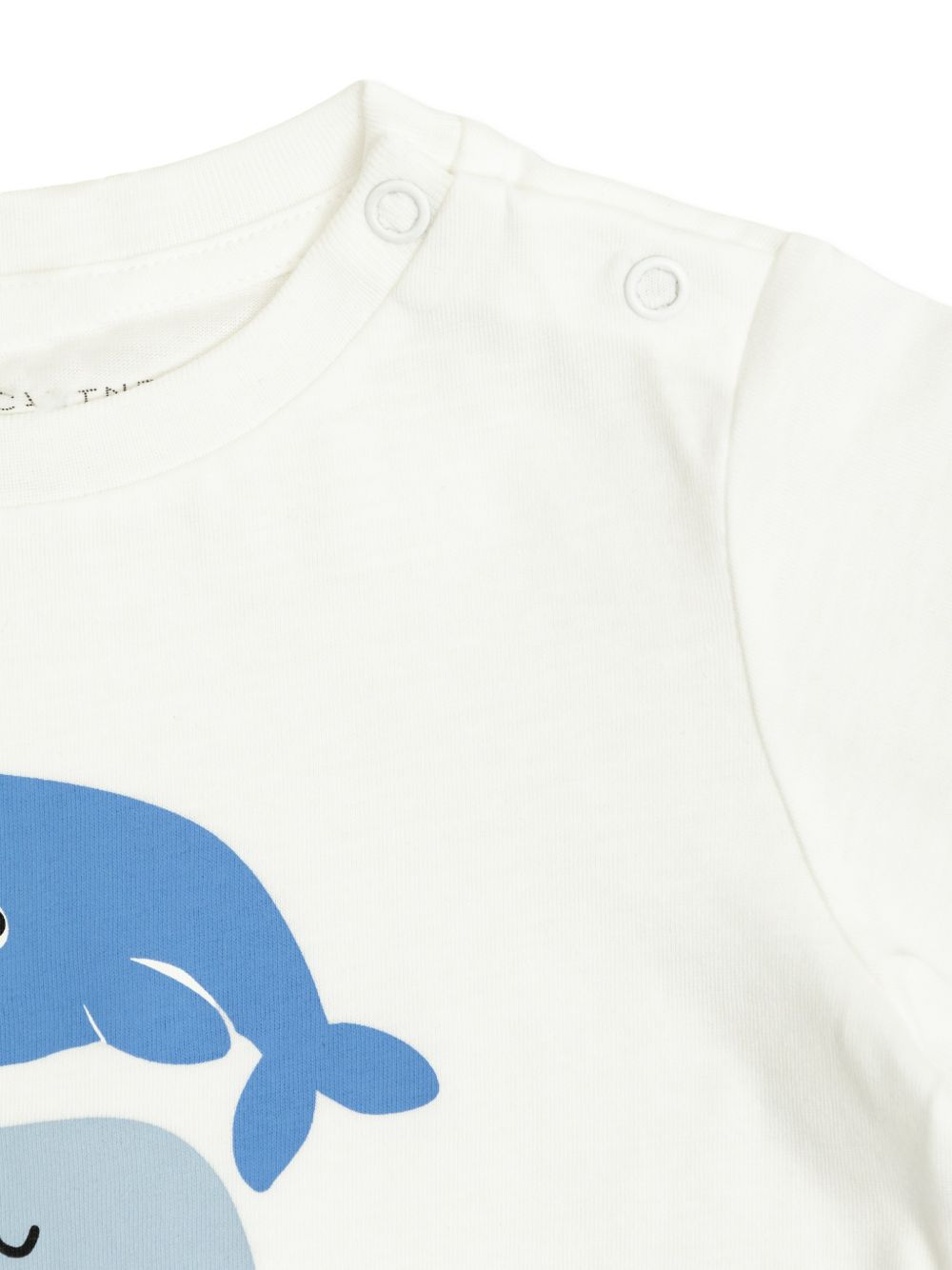 T-shirt con stampa balene TY8570Z0434 100 STELLA MCCARTNEY KIDS 