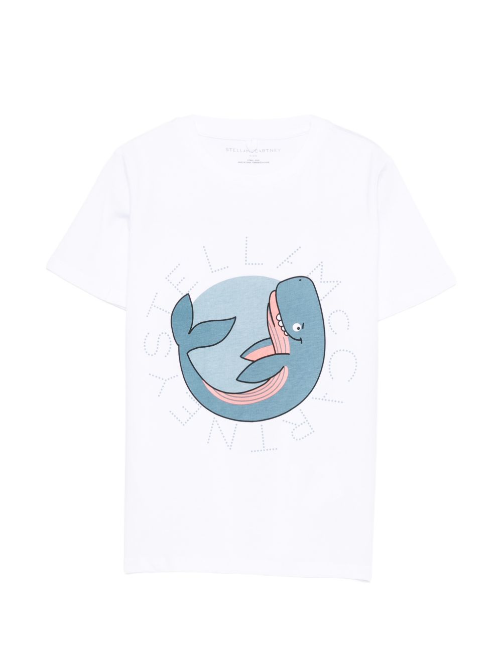 T-shirt con stampa balena TY8Q61Z0434 100 STELLA MCCARTNEY KIDS 