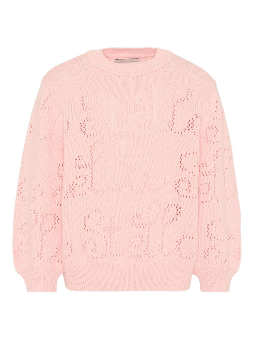 Maglia in cotone organico a trafori TY9A70Z1876 51R STELLA MCCARTNEY KIDS 
