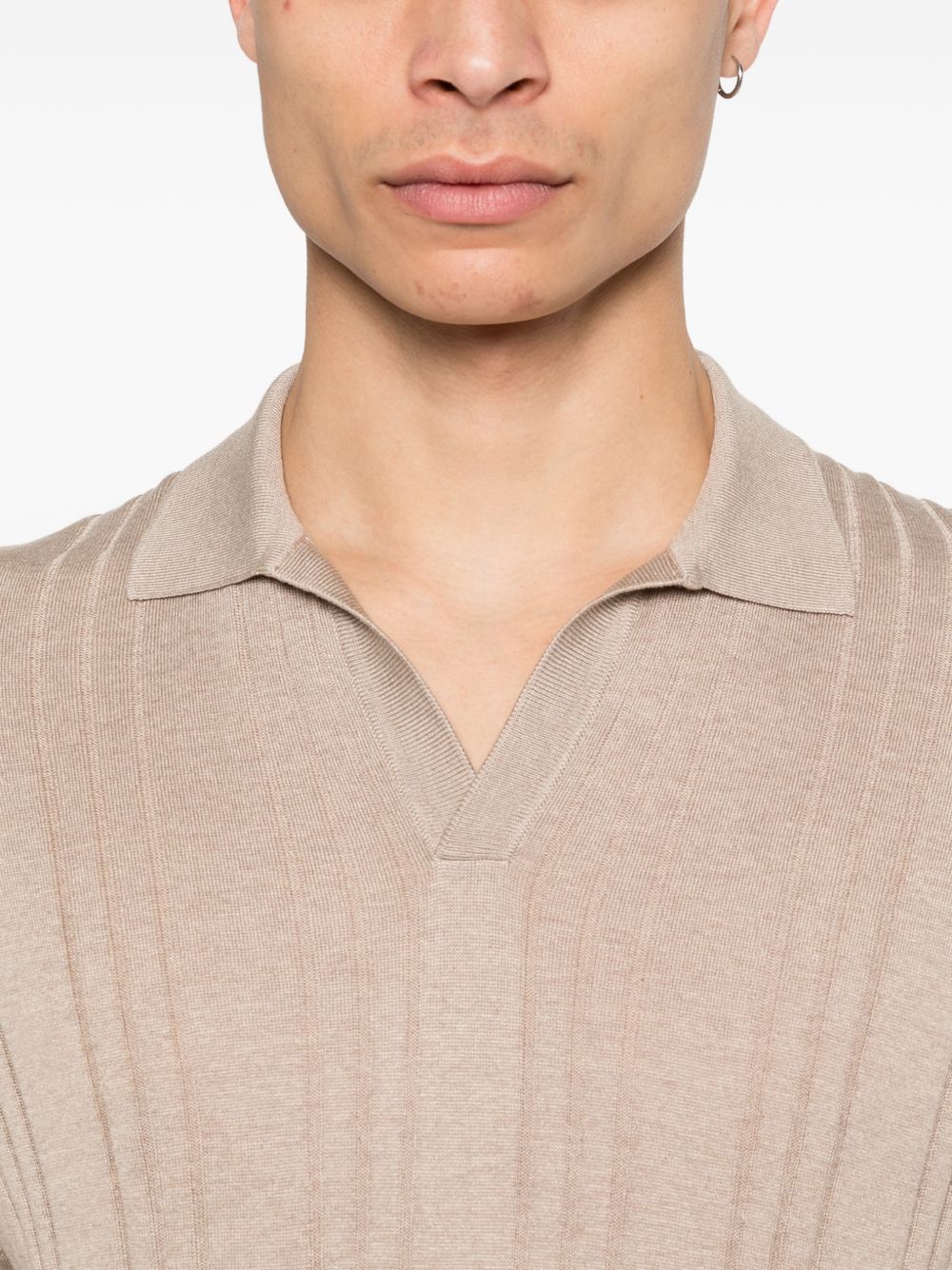 Polo in maglia a coste con colletto DARNELGSE2603 030 TAGLIATORE 