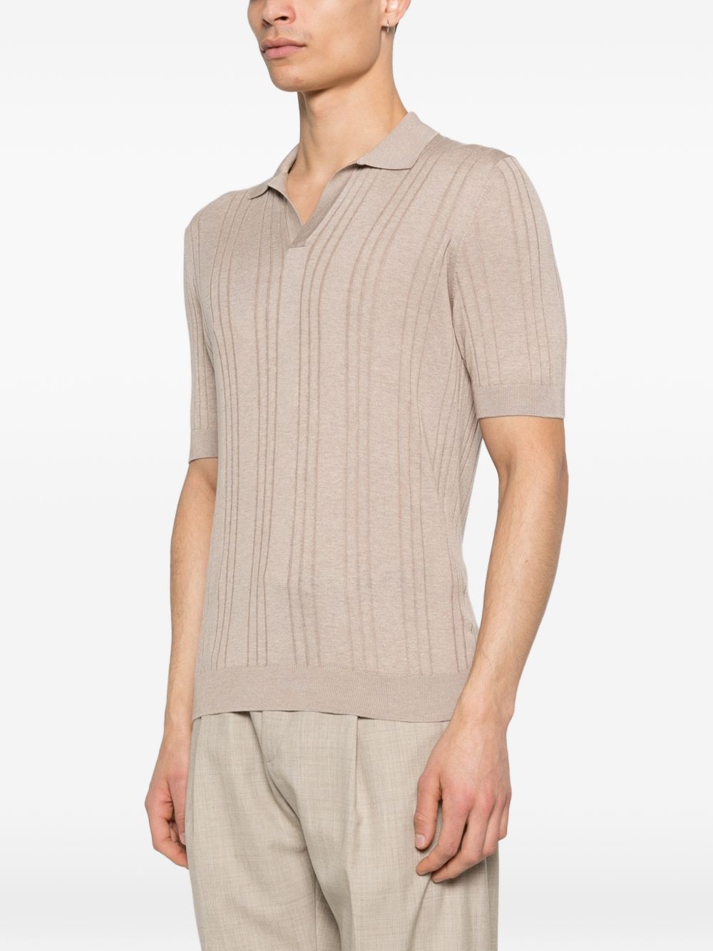 Polo in maglia a coste con colletto DARNELGSE2603 030 TAGLIATORE 