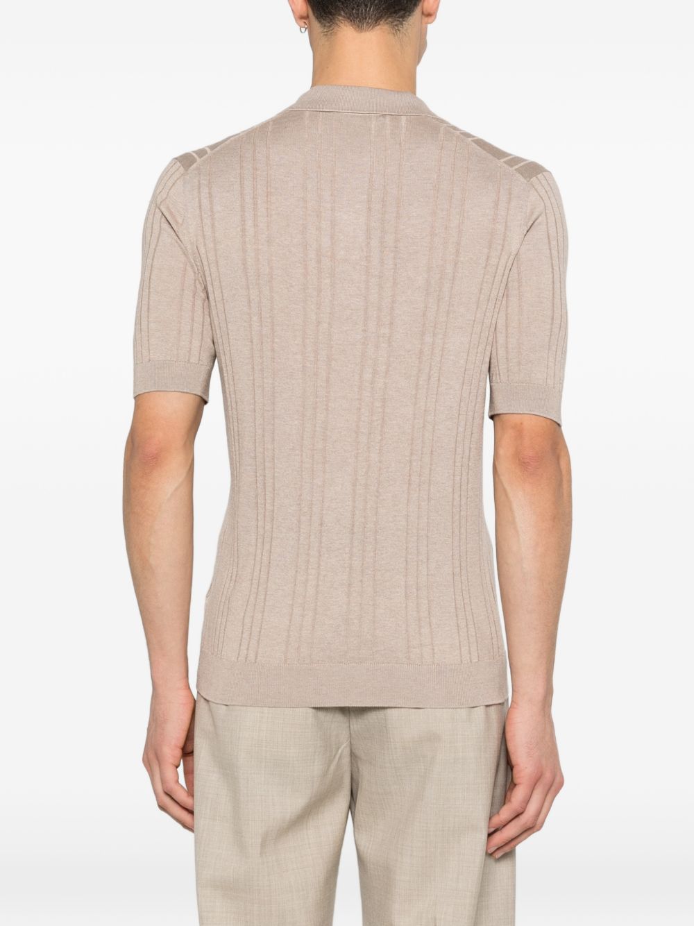 Polo in maglia a coste con colletto DARNELGSE2603 030 TAGLIATORE 