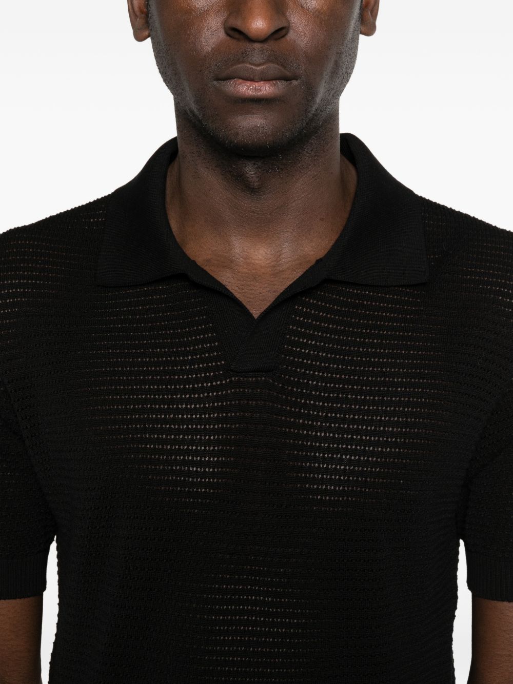 Polo in maglia scollo a V FINLAYPWE2602 NERO TAGLIATORE 