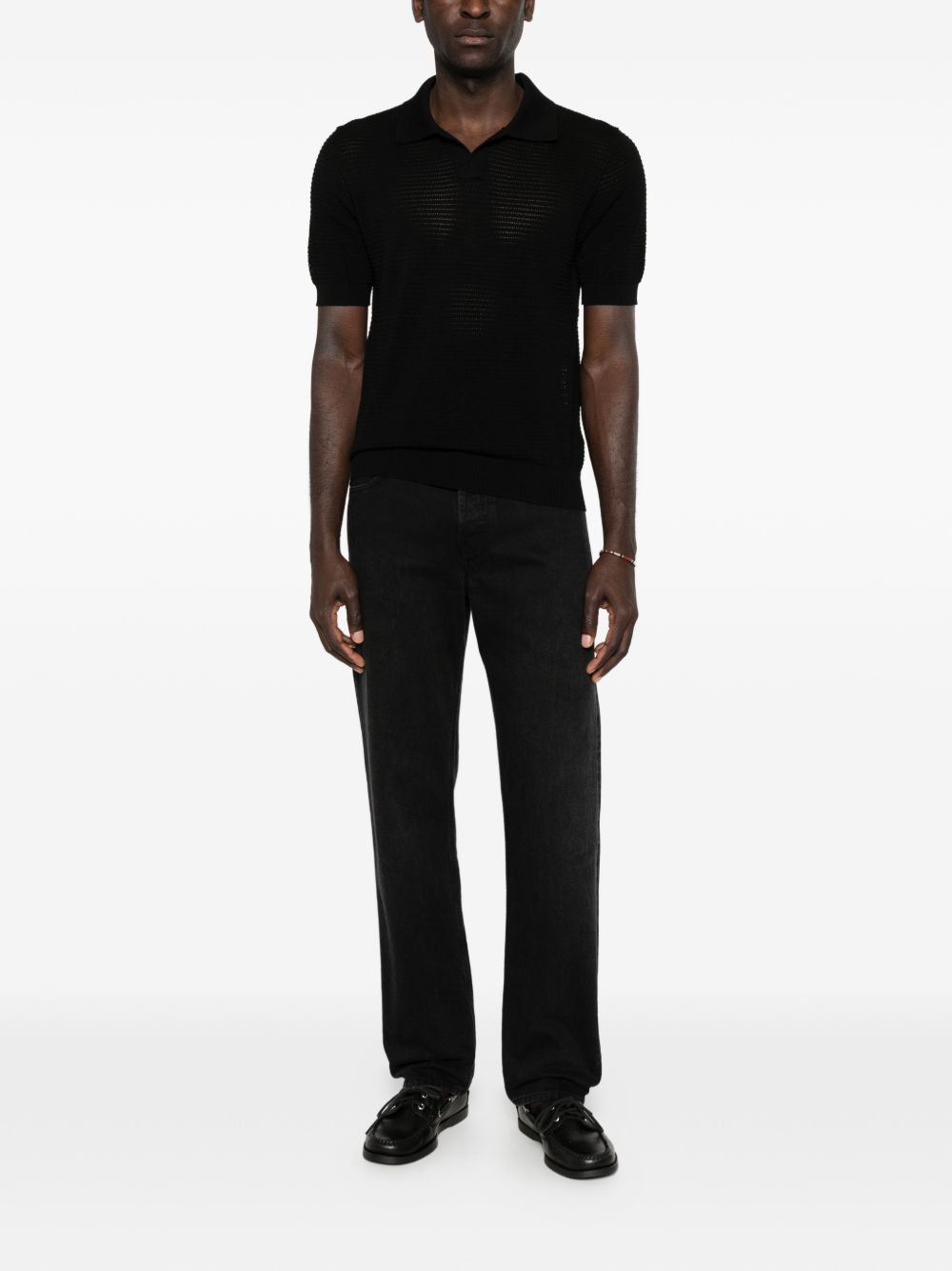 Polo in maglia scollo a V FINLAYPWE2602 NERO TAGLIATORE 