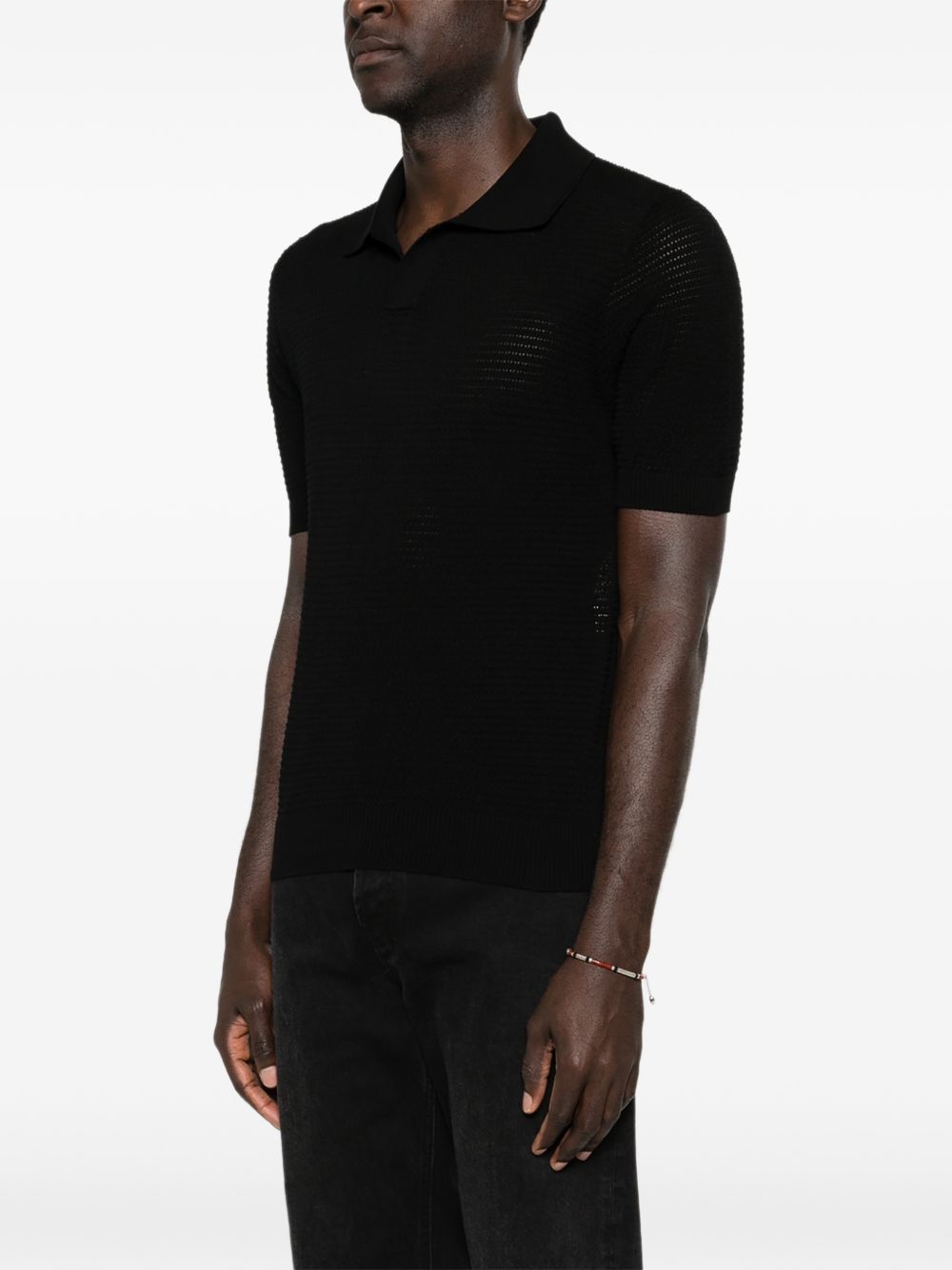Polo in maglia scollo a V FINLAYPWE2602 NERO TAGLIATORE 