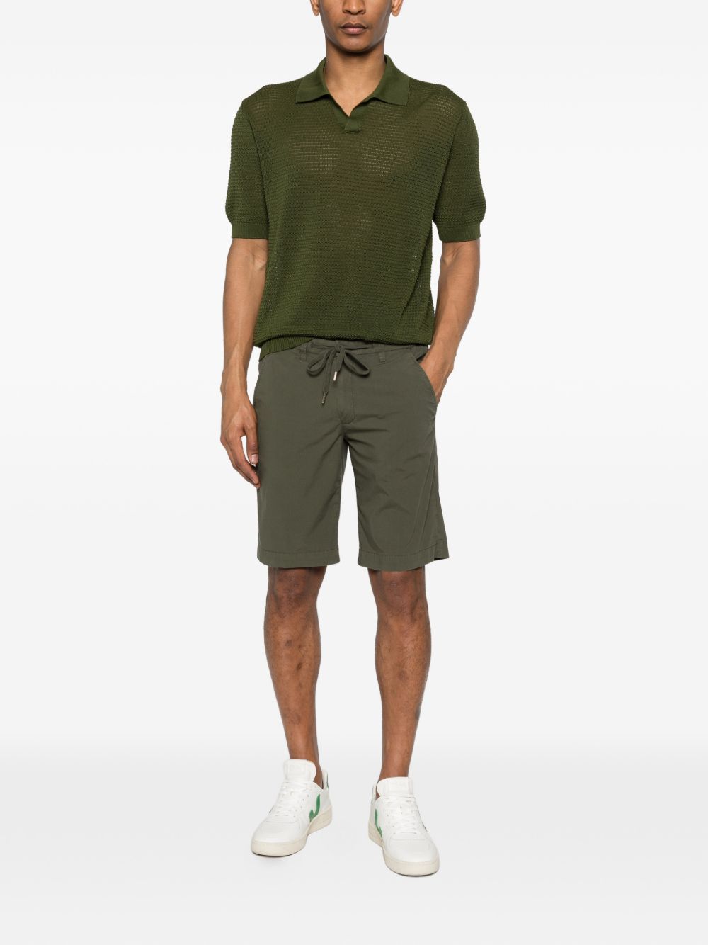 Polo in cotone a maglia aperta FINLAYPWE2602 OLIVA TAGLIATORE 
