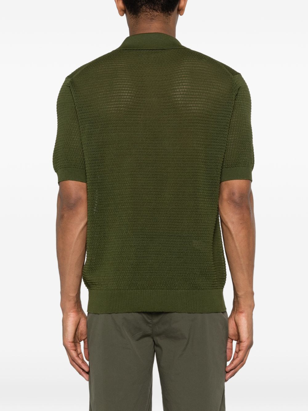 Polo in cotone a maglia aperta FINLAYPWE2602 OLIVA TAGLIATORE 