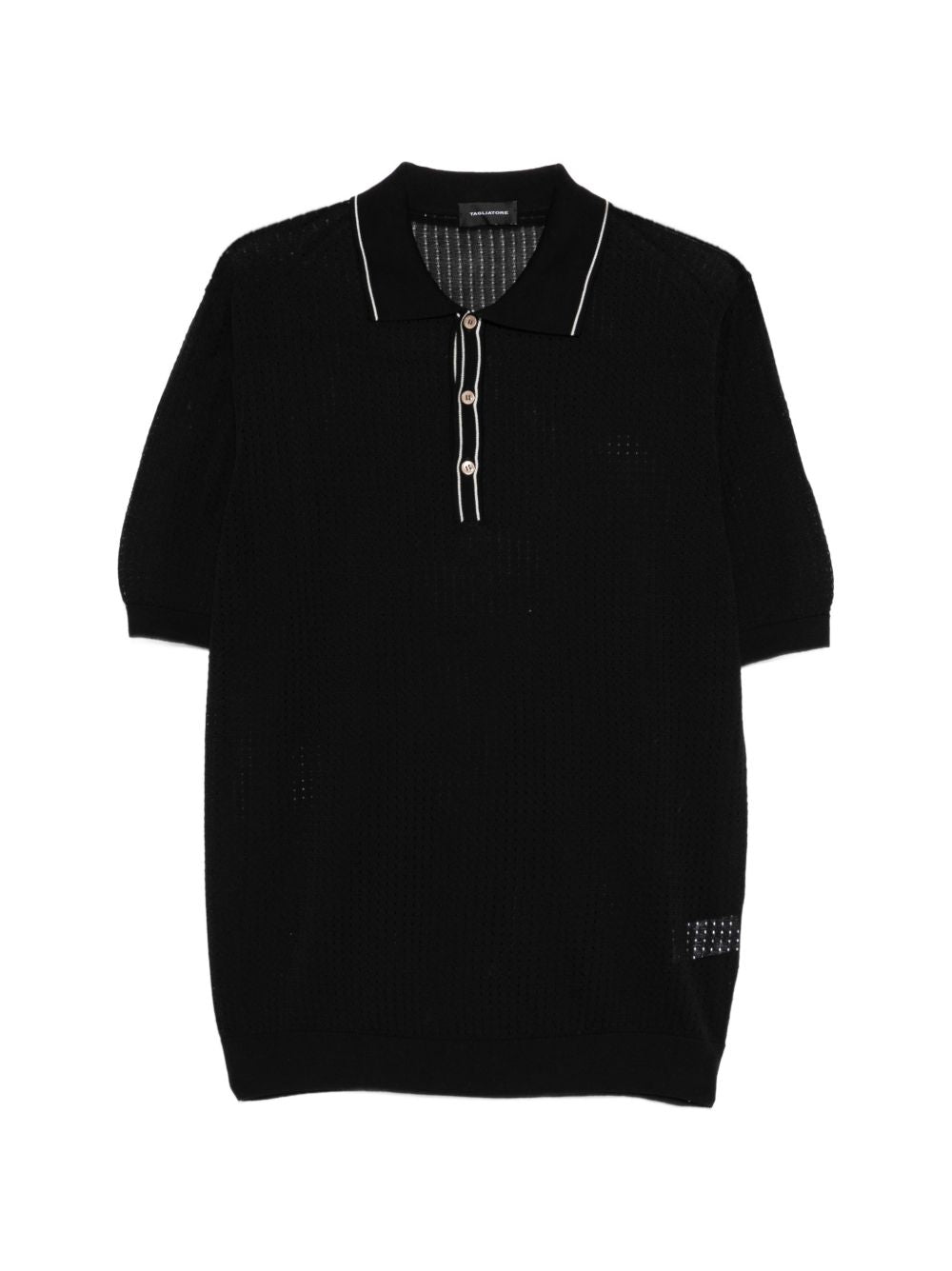 Polo in cotone con ricami traforati HILLPWE2609 NERO TAGLIATORE 