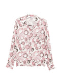 Camicia in viscosa a stampa cerchi