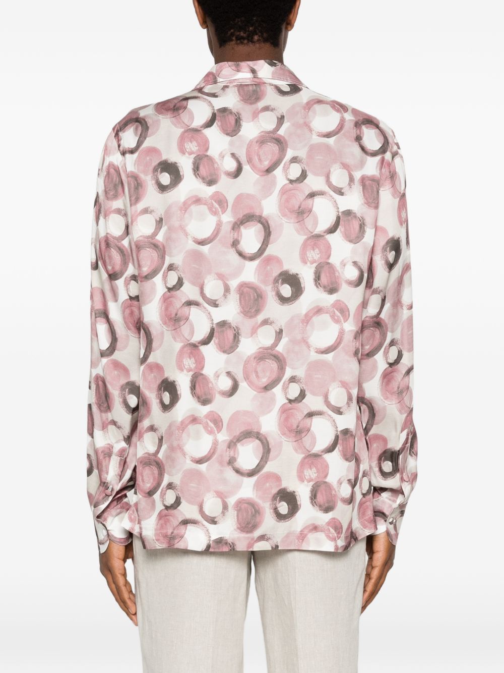 Camicia in viscosa a stampa cerchi ISLANDNS270009 Y1298 TAGLIATORE 
