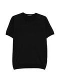 T-shirt in lino e cotone girocollo