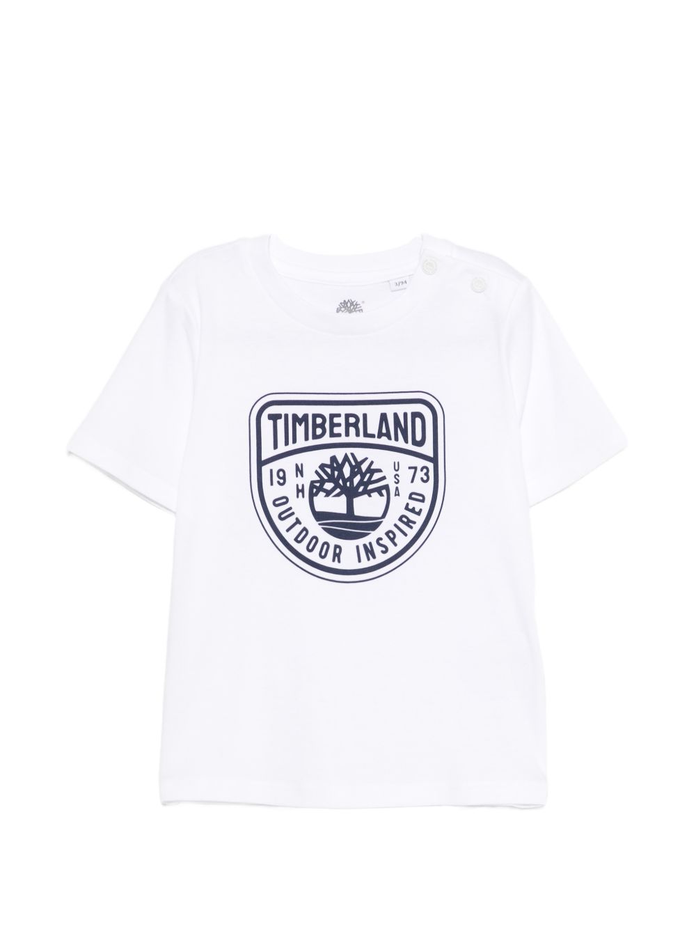 T-shirt in cotone organico con bottoni automatici T60854 10P TIMBERLAND KIDS 