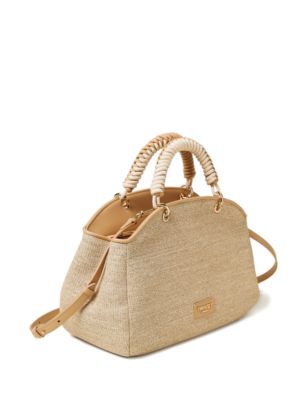Borsa a mano con manici intrecciati e tracolla 261TB7053 00193 TWINSET 