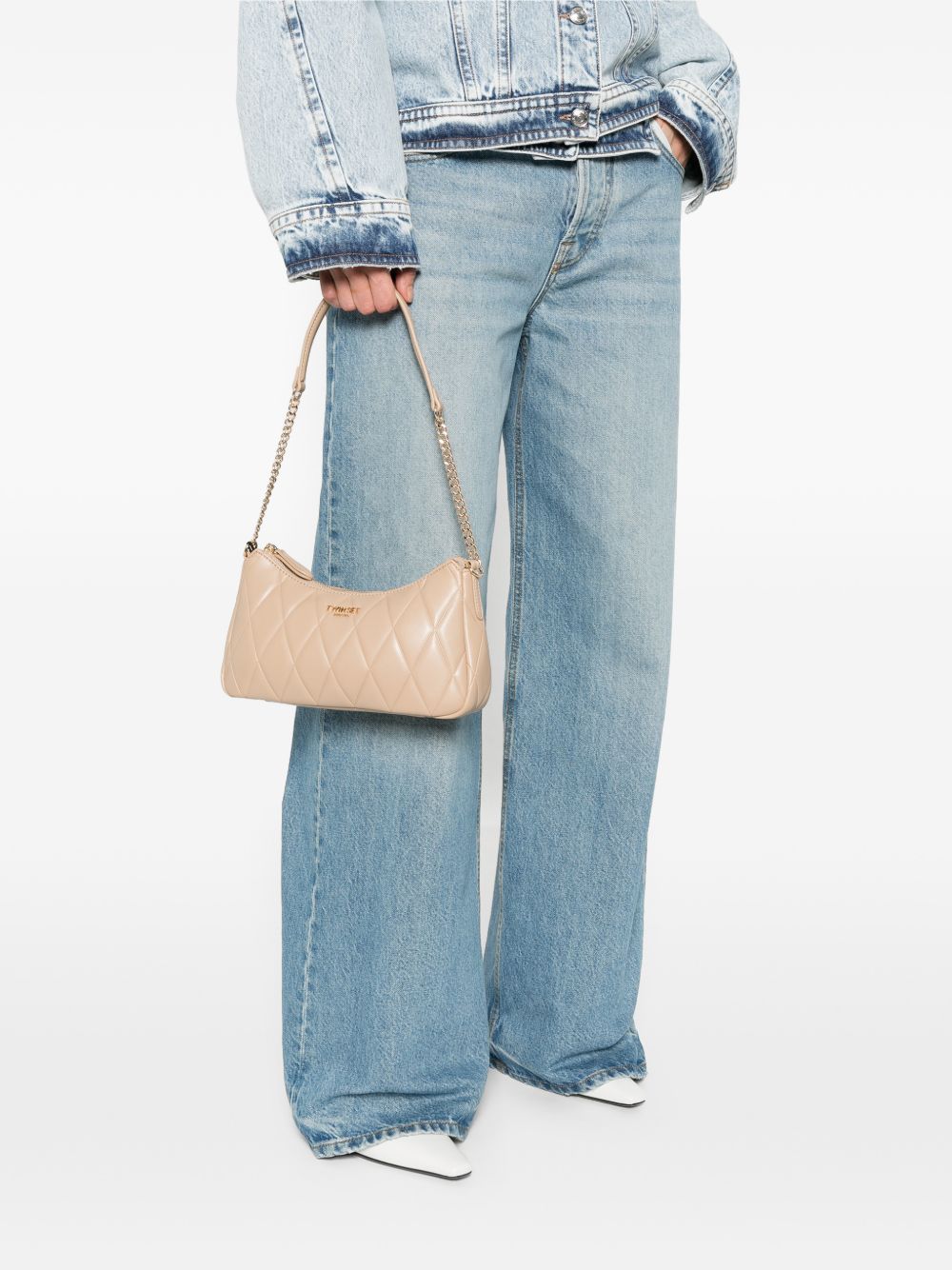Borsa a spalla trapuntata con catena 261TB7284 13161 TWINSET 