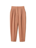 Pantaloni in lana con pieghe