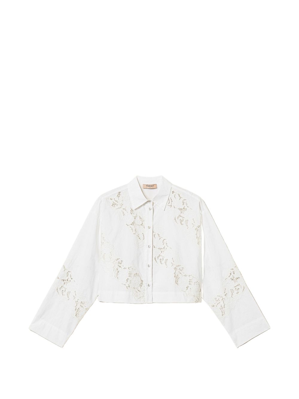 Camicia in cotone con dettagli in pizzo 261TT2031 00001 TWINSET 
