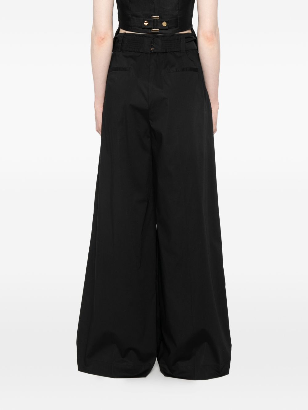 Pantaloni palazzo in cotone a gamba larga 261TT2162 00006 TWINSET 