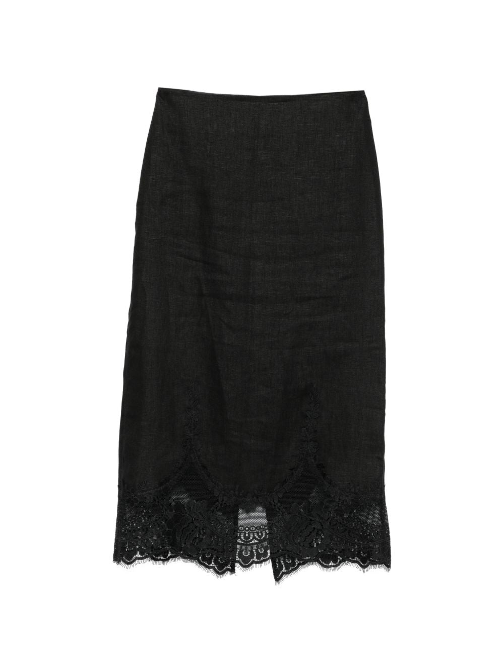 Gonna in lino con pizzo 261TT2185 00006 TWINSET 