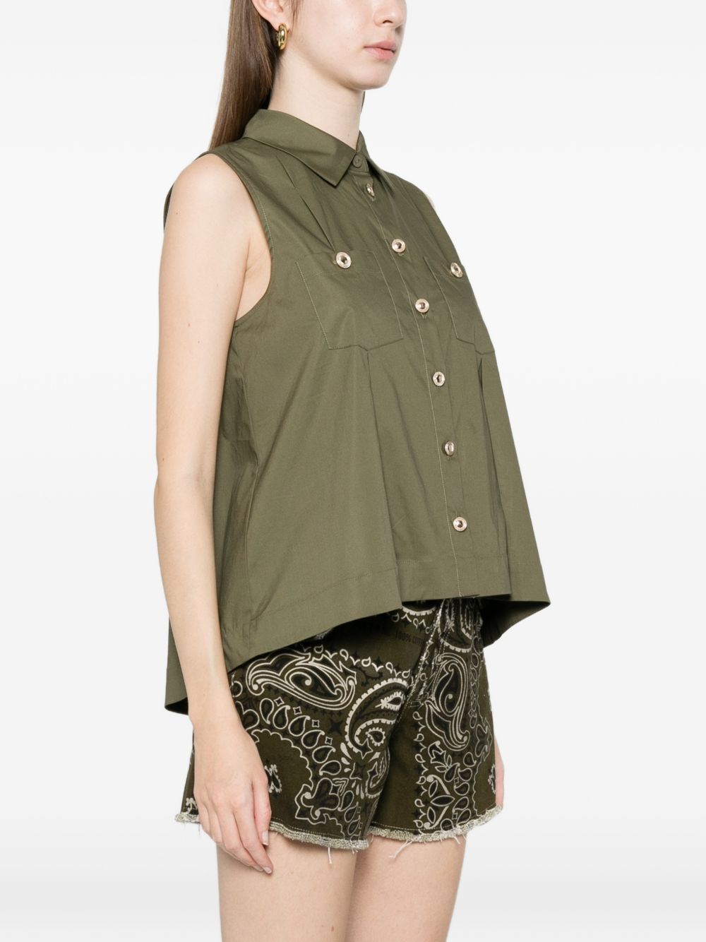 Gilet in cotone con tasche a filetto 261TT2234 00914 TWINSET 