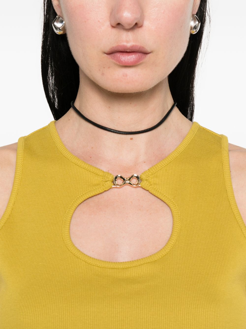 Canotta in cotone con cut-out frontale 261TT2280 12117 TWINSET 