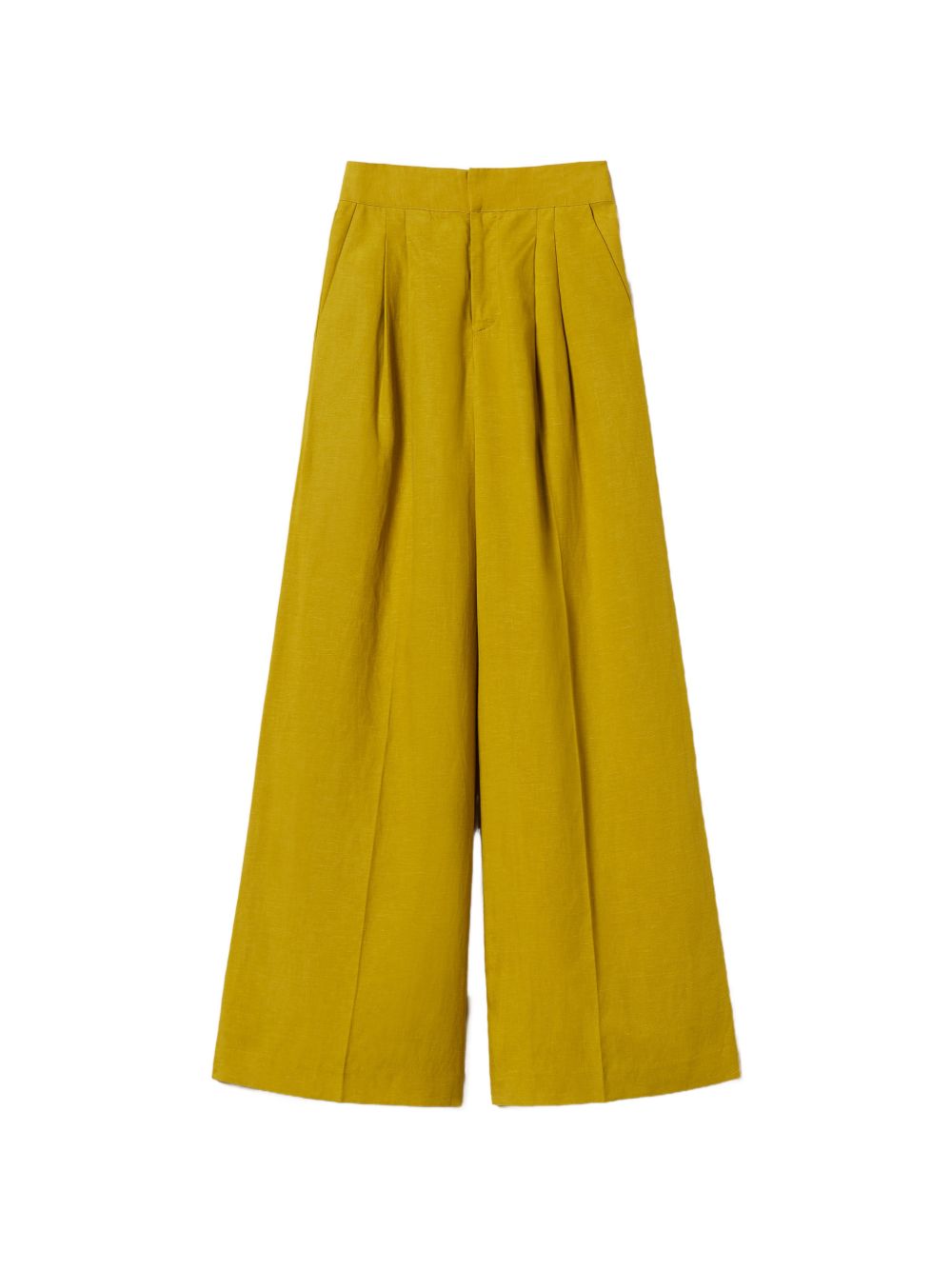 Pantaloni palazzo senape a vita alta 261TT2552 12117 TWINSET 