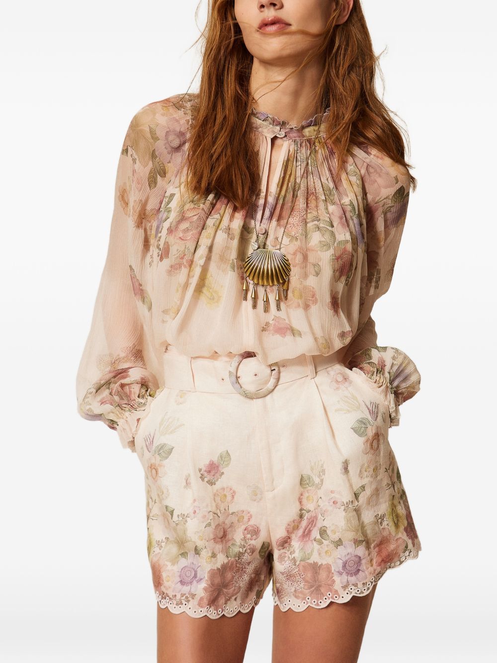 Blusa in viscosa con stampa floreale 261TT2562 13588 TWINSET 