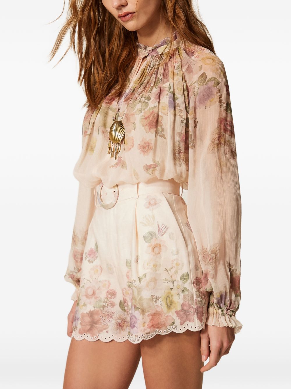 Blusa in viscosa con stampa floreale 261TT2562 13588 TWINSET 