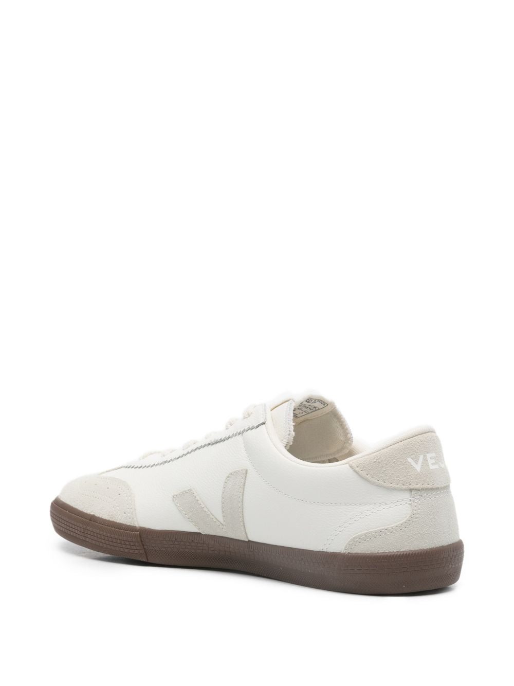 Sneakers in pelle con logo a contrasto VO2021383 WHITENATURAL VEJA 
