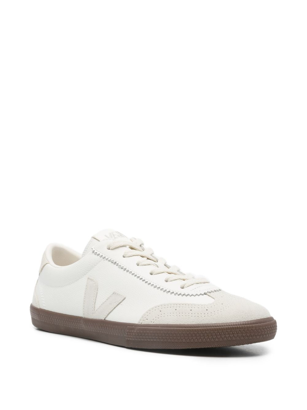 Sneakers in pelle con logo a contrasto VO2021383 WHITENATURAL VEJA 