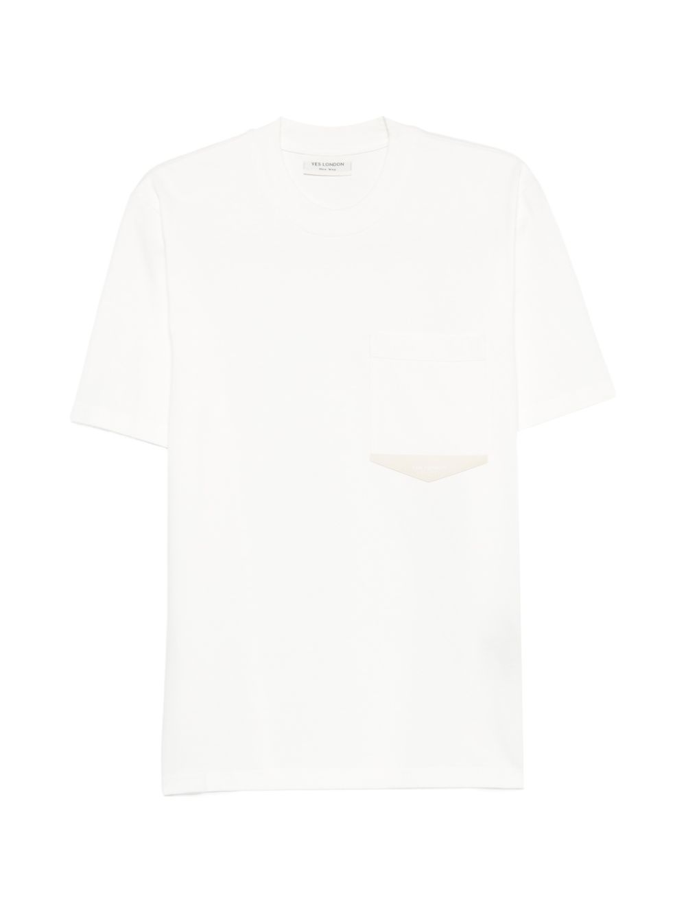 T-shirt in cotone girocollo con patch XM4249 BIANCO YES LONDON 