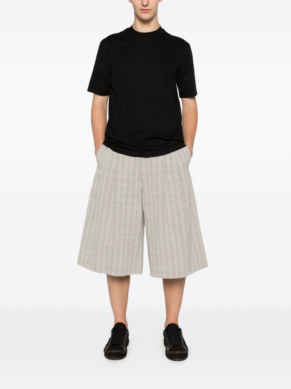 T-shirt in cotone girocollo XM4258 NERO YES LONDON 