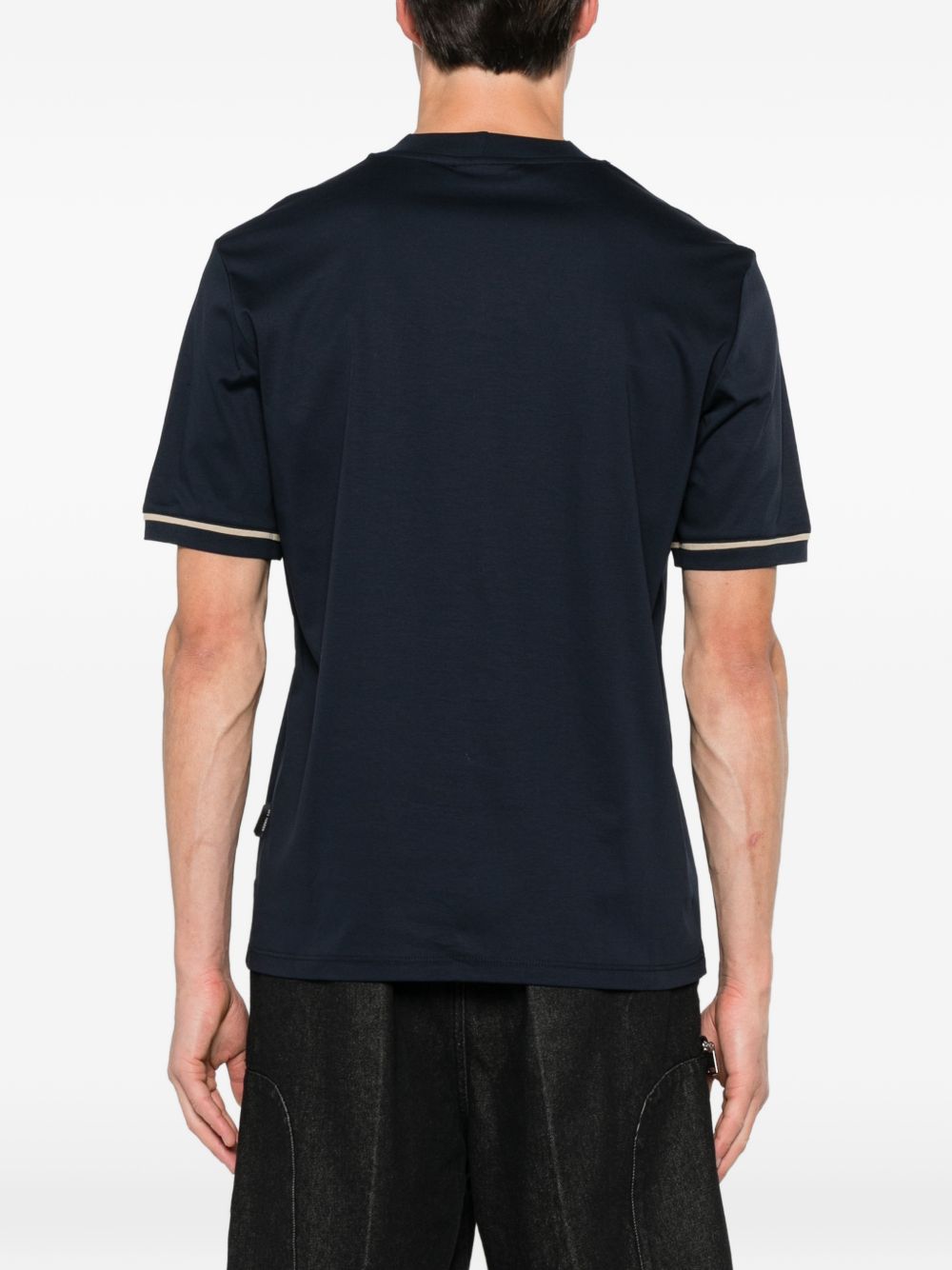 T-shirt in cotone girocollo XM4292 BLU YES LONDON 