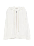 Felpa con cappuccio e zip in rayon