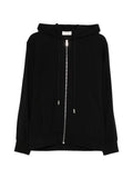 Felpa con cappuccio e zip in rayon