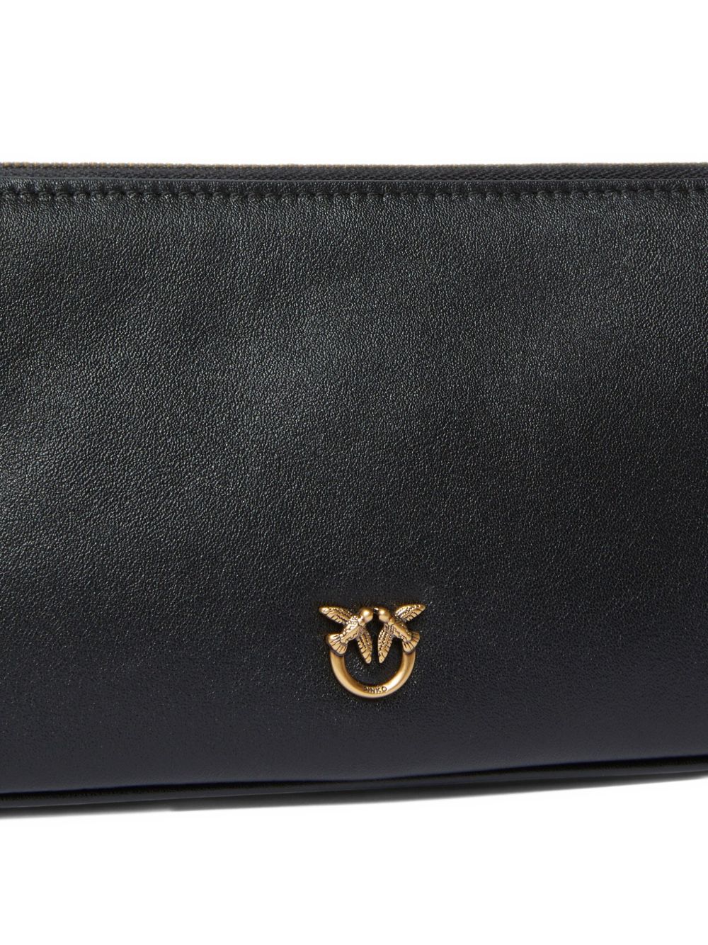 Borsa a spalla donna nera in pelle half moon horizontal 105069A0QO Z99Q PINKO 