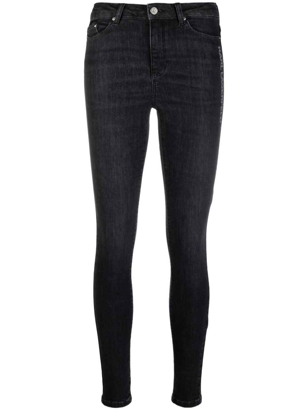 Pantalone Nero Slim a Vita Media 225W1103D28 NERO KARL LAGERFELD 