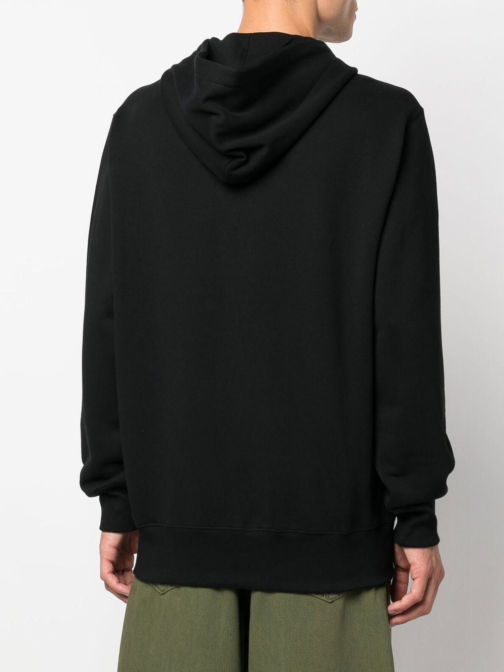 Felpa nera slogan frontale ricamato J17887228 6555 MOSCHINO COUT 