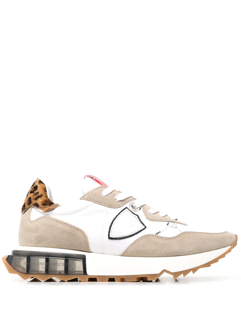 Sneakers La Rue Mondial animalier bianche/beige LRLD WA01 BIANCO PHILIPPE MODEL 