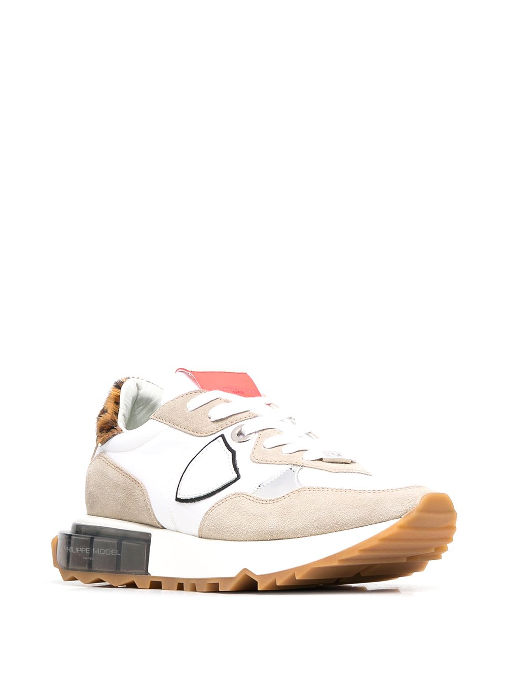 Sneakers La Rue Mondial animalier bianche/beige LRLD WA01 BIANCO PHILIPPE MODEL 
